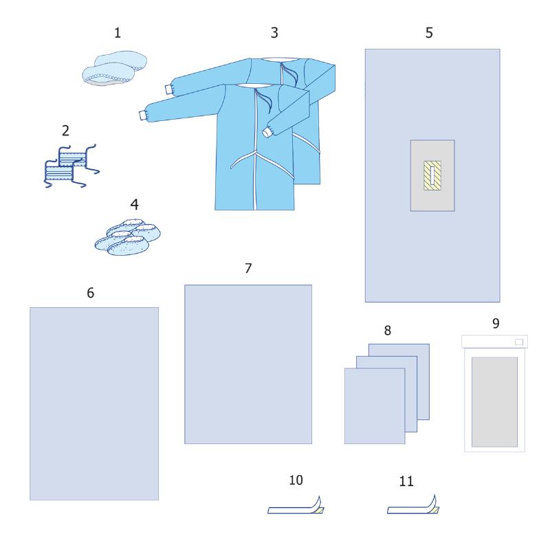 Комплект одягу та покриттів операційних нейрохірургічний №8 Taipan-Pharm стерильний